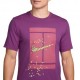 Nike T-Shirt Tennis Logo Court Fucsia Uomo