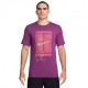 Nike T-Shirt Tennis Logo Court Fucsia Uomo