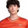 Nike T-Shirt Tennis Dri-Fit Advantage Printed Arancio Uomo