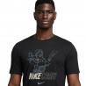 Nike T-Shirt Tennis Tennis Court Cotton Nero Uomo