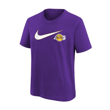 Nike Maglia Basket Nba Swoosh Lakers Viola Bambino