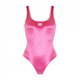 Ea7 Costume Intero Logo Fucsia Donna