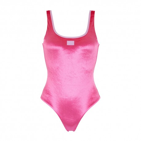 Ea7 Costume Intero Logo Fucsia Donna