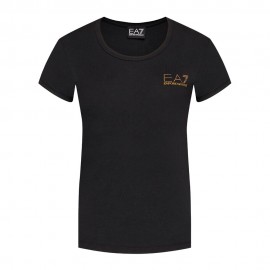 Ea7 T-Shirt Logo Cuore Nero Donna