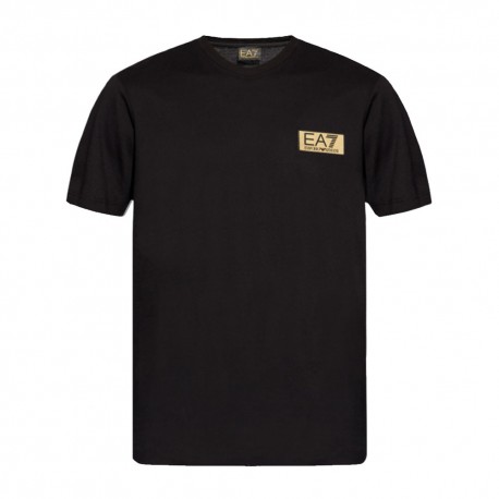 Ea7 T-Shirt Logo Oro Nero Uomo