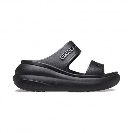 Crocs Crush Doppia Fascia Zeppa Nero - Sandali Mare Donna