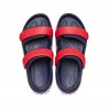 Crocs Doppia Fascia Blu Rosso - Sandali Mare Bambino