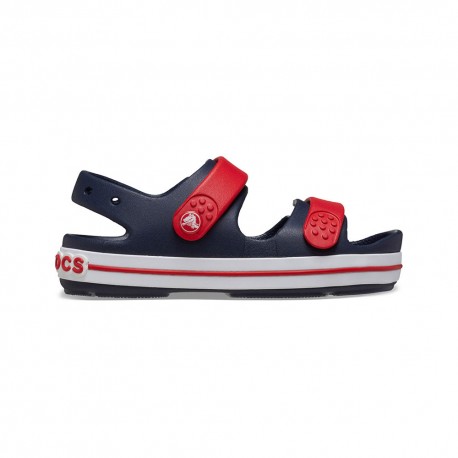 Crocs Doppia Fascia Blu Rosso - Sandali Mare Bambino