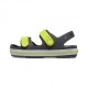 Crocs Doppia Fascia Grigio Giallo - Sandali Mare Bambino