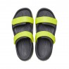 Crocs Doppia Fascia Grigio Giallo - Sandali Mare Bambino