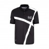 Ea7 Polo Tennis Graphic Pl Bianco Nero Uomo