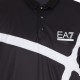 Ea7 Polo Tennis Graphic Pl Bianco Nero Uomo