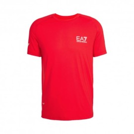 Ea7 T-Shirt Tennis Ventus 7 Rosso Uomo