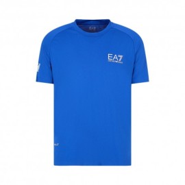 Ea7 T-Shirt Tennis Ventus 7 Azzurro Uomo