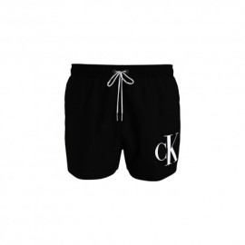 Calvin Klein Costume Boxer Corto Big Logo Nero Uomo