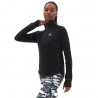 New Balance Maglia Running Mezza Zip Heat Grid Nero Donna