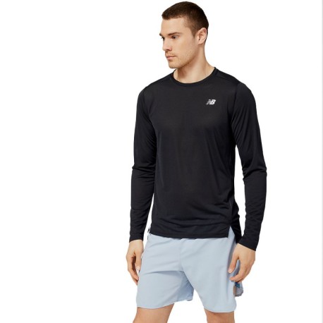 New Balance Maglia Running Manica Lunga Accelerate Nero Uomo