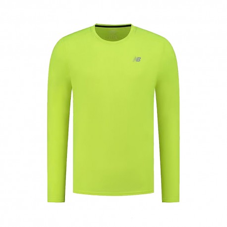 New Balance Maglia Running Manica Lunga Giallo Uomo