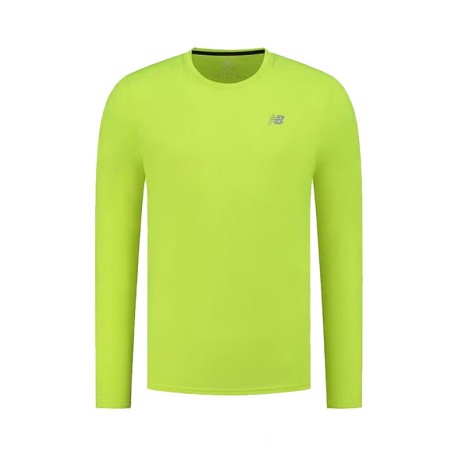 New Balance Maglia Running Manica Lunga Giallo Uomo