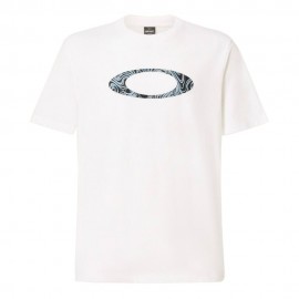 Oakley T-Shirt Logo Ellittico Protez. 30Uv Bianco Uomo