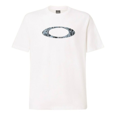 Oakley T-Shirt Logo Ellittico Protez. 30Uv Bianco Uomo