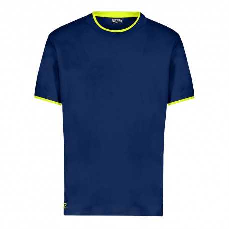 Zeybra T-Shirt Doppio Collo Blu Uomo