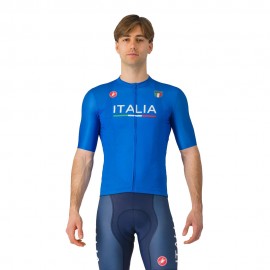 Castelli Maglia Ciclismo Italia Paris Comp Blu Uomo