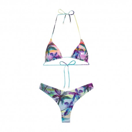 Effek Bikini Triangolo Palma Multicolore Donna