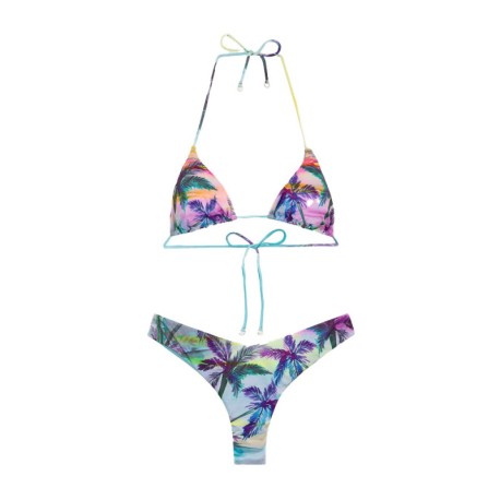 Effek Bikini Triangolo Palma Multicolore Donna