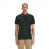 Fred Perry Polo Mezza Manica Logo Con Bordino Verde Uomo