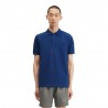 Fred Perry Polo Mezza Manica Tinta Unita Blu Uomo