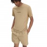 Fred Perry T-Shirt Logo Centrale Beige Uomo