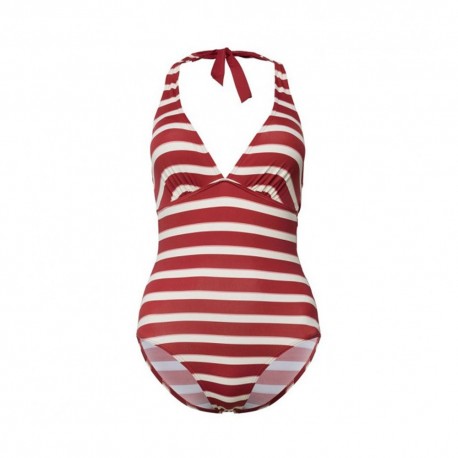 Esprit Costume Intero Righe Rosso Donna