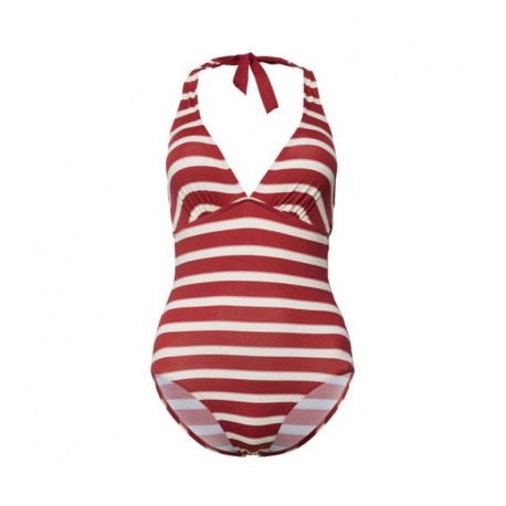 Esprit Costume Intero Righe Rosso Donna