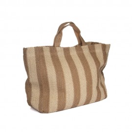 Hat You Borsa Mare Fantasia Righe Beige Donna