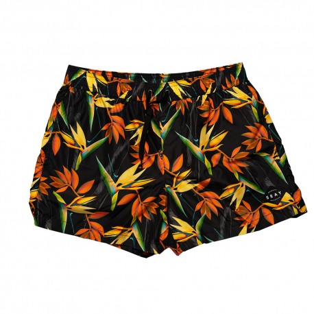 Seay Costume Boxer Palme Nero Uomo