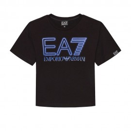 Ea7 Maglietta Palestra Logo Nero Bambino