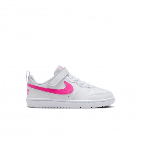 Nike Court Borough Low Ps Bianco Fucsia - Sneakers Bambina