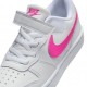 Nike Court Borough Low Ps Bianco Fucsia - Sneakers Bambina