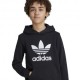 ADIDAS Originals Felpa Con Cappuccio Nero Bambino