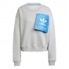 ADIDAS Originals Felpa Girocollo Logo Grigio Donna