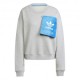 ADIDAS Originals Felpa Girocollo Logo Grigio Donna