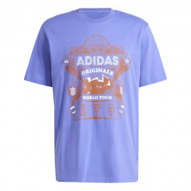 ADIDAS Originals T-Shirt Big Logo Lilla Uomo