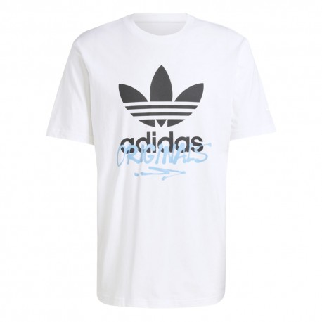 ADIDAS Originals T-Shirt Big Logo Bianco Uomo