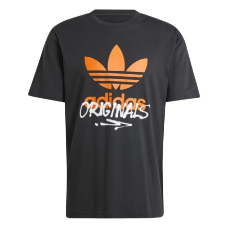 ADIDAS Originals T-Shirt Big Logo Nero Uomo