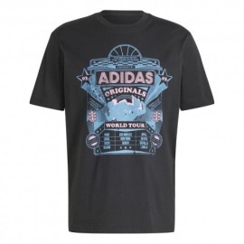 ADIDAS Originals T-Shirt Big Logo Graphic Nero Uomo