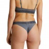 Calvin Klein Costume Slip Brasilaino Delavato Nero 4Donna