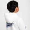 Nike Felpa Con Cappuccio Bianco Bambino