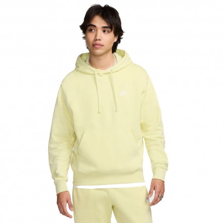 Nike Felpa Con Cappuccio Logo Piccolo Giallo Uomo