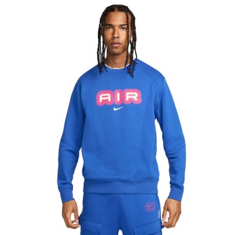 Nike Felpa Girocollo Air Blu Uomo